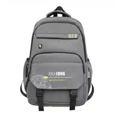 行途 休闲大容量 尼龙 双肩包 常规 男女同款情侣款 黑色/深灰色/浅灰色/深蓝色