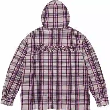 Supreme SS24 WEEK12 PRINTED HOODED FLANNEL SHIRT