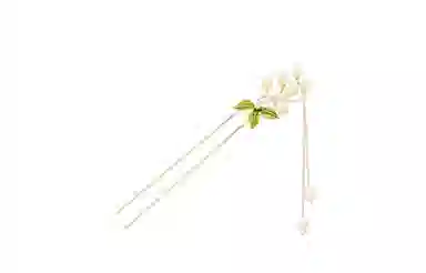 牧言 铃兰花流苏 古风复古中式气质高级感 森系树枝花朵饰 发簪 女款