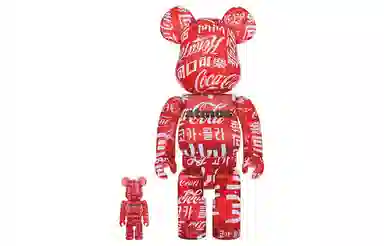 BE@RBRICK x Coca-Cola x atmos 400%100% Transparent Red