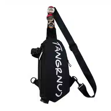 泰克森 休闲轻便简约日常出行 牛津布 饺子包斜挎包 小号 男女同款情侣款 桔色/黑色/绿色