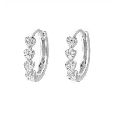 ZOKS S999 Silver Heart Earrings