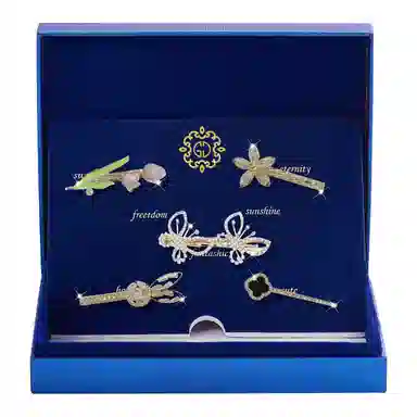 妖娆猫 一周星期郁金香 头饰 后脑勺高端发卡 刘海夹子创意 发夹 女款