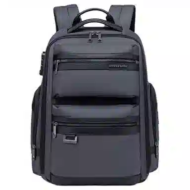 北极猎人 经典欧美出差大容量 复合涤纶 双肩包 大号 男女同款情侣款 黑色/蓝色/灰色