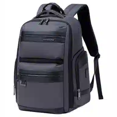 北极猎人 经典欧美出差大容量 复合涤纶 双肩包 大号 男女同款情侣款 黑色/蓝色/灰色