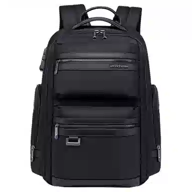 北极猎人 经典欧美出差大容量 复合涤纶 双肩包 大号 男女同款情侣款 黑色/蓝色/灰色