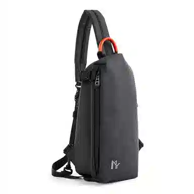 休闲斜挎包时尚骑行运动出行单肩背包 牛津纺 胸包 常规 男款 酷黑色