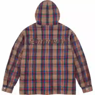 Supreme SS24 WEEK12 PRINTED HOODED FLANNEL SHIRT
