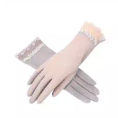 浪莎 类似超薄骑车户外露营开车练车防紫外线可触屏防滑 防晒手套 女款