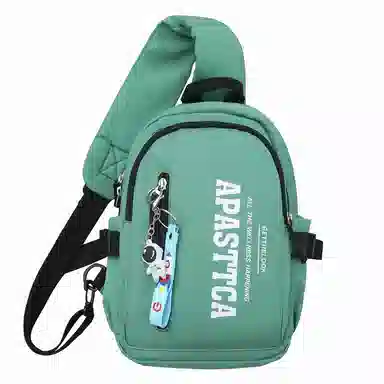 巴朗熊 街头休闲街头简约 尼龙 斜挎包腰包胸包 常规 男女同款情侣款 黑色/白色/绿色