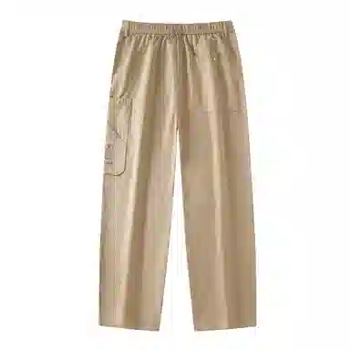 三体 水滴危机系列 简约休闲字母印花纯色基础款直筒百搭宽松垂感机能美式复古高街潮牌时尚日系户外机能风工装裤 男女同款