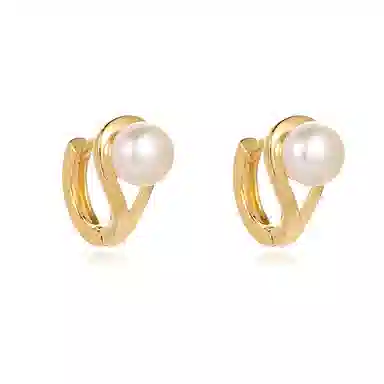 韵系 精致小巧个性设计感 淡水珍珠 耳钉 女款