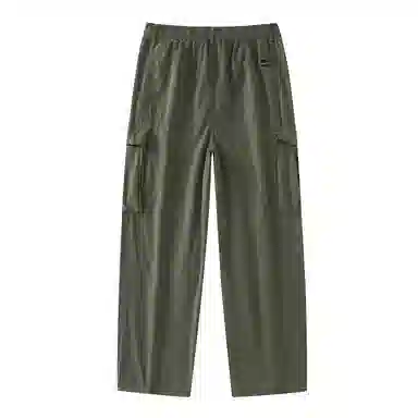 三体 文明系列 简约宽松百搭复古美式堆积阔腿休闲基础纯色直筒复古高街潮牌时尚舒适薄款透气日系户外机能风工装裤 男女同款