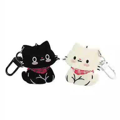 一点潮玩 可爱百搭围巾小猫 钥匙扣背包包配饰  谷圈挂件