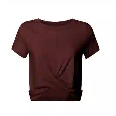 达兹 交叉露脐瑜伽透气运动跑步短袖健身衣 女款