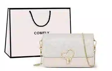 COMELY Small Shoulder Bag White