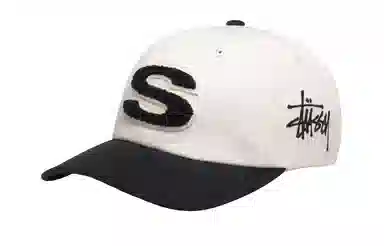 Stussy Letter Design Cotton Baseball Cap White