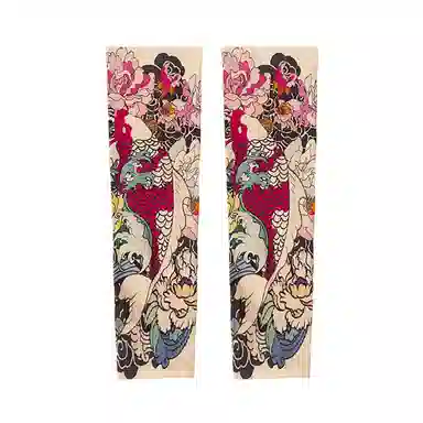 白卷 百搭透气花臂纹身冰袖 防晒袖 男女同款情侣款