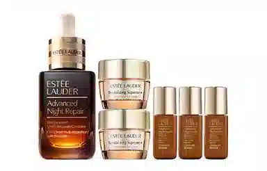 雅诗兰黛 棕心好友日小棕瓶精华面霜护肤套装 保湿滋润 六件套