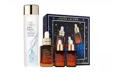 雅诗兰黛 棕心好友日原生露微精华护肤套装 提亮保湿 四件套