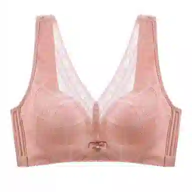 水中花 纯色宽肩带蕾丝聚拢文胸 女款