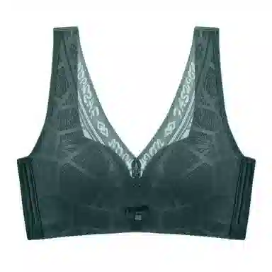 水中花 纯色宽肩带蕾丝聚拢文胸 女款