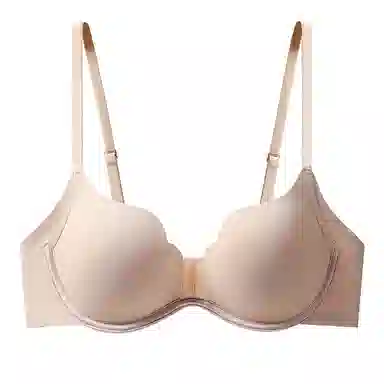 莫代尔 舒适承托防下垂内衣无痕收副乳贴身高弹肩带美背聚拢软钢圈纯色简约舒适上托文胸 女款