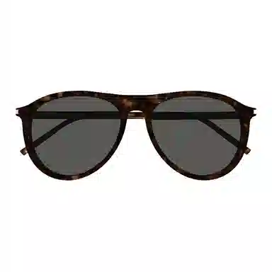 Saint Laurent Logo Sunglasses Tortoise