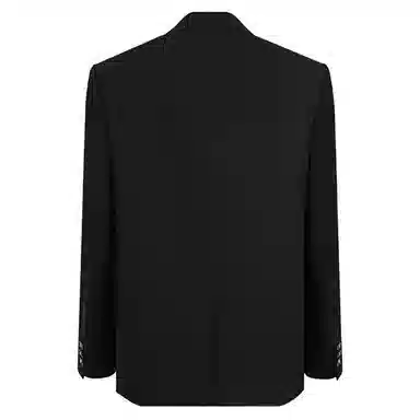Valeria Obbaco Black Satin Blazer