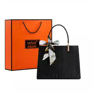 维尼奥 大容量高级感质感小众通勤包百搭 合成革 妈妈手提包单肩斜挎 常规 女款 黑色/蓝色/红色