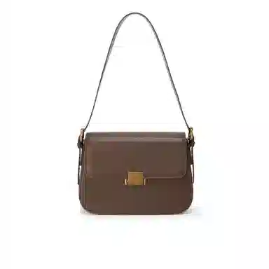 稻草人 百搭通勤 牛皮 单肩包斜挎包豆腐包小方包腋下包 常规 女款 啡色/杏色/黑色/米白/深红