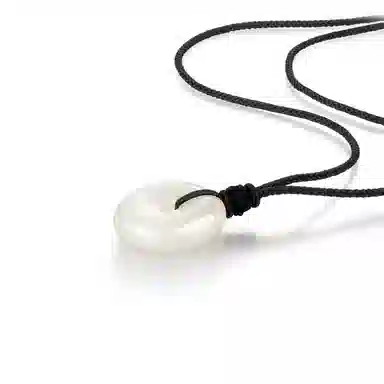 梦金园 平安扣吊坠 经典圆环玉髓挂坠 招财如意呈祥玉坠子 男女同款 礼物礼盒