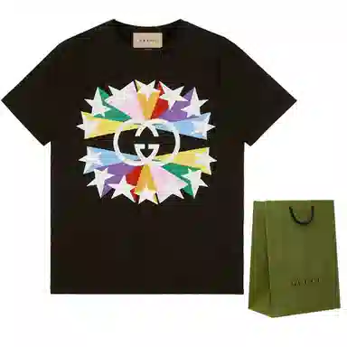 Gucci Interlocking G Star Logo T-Shirt Black