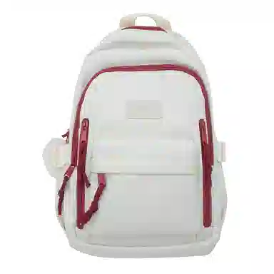 醇龙  尼龙男女通用多色书包大容量学生轻便减负护脊高颜值背包纯色多口袋双肩包