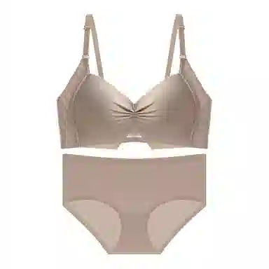 莫代尔 小胸聚拢显大轻薄内衣收副乳防下垂上托无痕平滑侧收提拉舒适简约立体文胸 女款 组合装