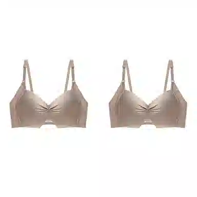 莫代尔 小胸聚拢显大轻薄内衣收副乳防下垂上托无痕平滑侧收提拉舒适简约立体文胸 女款 组合装