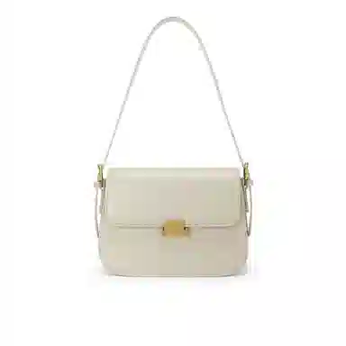 稻草人 百搭通勤 牛皮 单肩包斜挎包豆腐包小方包腋下包 常规 女款 啡色/杏色/黑色/米白/深红