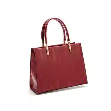 维尼奥 大容量高级感质感小众通勤包百搭 合成革 妈妈手提包单肩斜挎 常规 女款 黑色/蓝色/红色