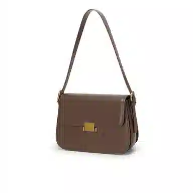 稻草人 百搭通勤 牛皮 单肩包斜挎包豆腐包小方包腋下包 常规 女款 啡色/杏色/黑色/米白/深红