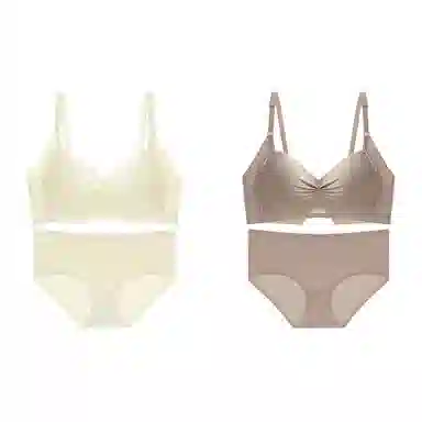 莫代尔 小胸聚拢显大轻薄内衣收副乳防下垂上托无痕平滑侧收提拉舒适简约立体文胸 女款 组合装