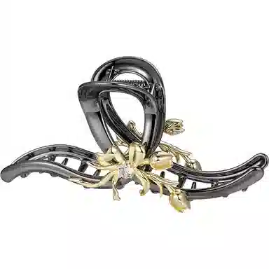 秦福炫 郁金香花朵抓夹 高级感鲨鱼夹大号后脑勺盘发 发夹 女款