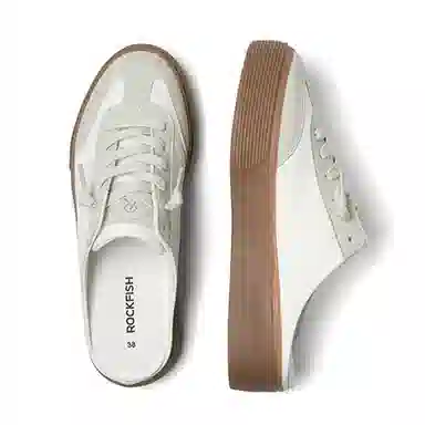 Rockfish Retro Trainer White Caramel