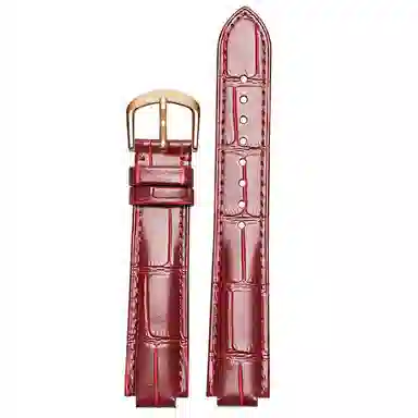 港爵适用卡地亚蓝气球表带真皮男女同款凸口牛皮表链针扣款男手表带女配件手表表带