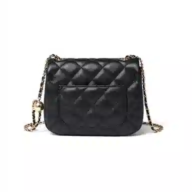 Red Dragonfly Quilted Leather Bag