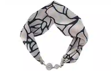 优幽兰 时尚磁扣颈饰感懒人手腕带四季通用高级感 丝巾 女款