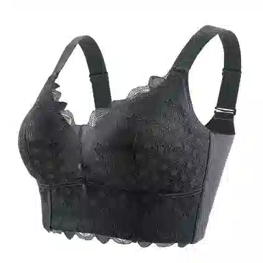 莫代尔 蕾丝聚拢收副乳轻薄温感内衣无痕防震收副乳防下垂调整型侧收平滑美背文胸 女款