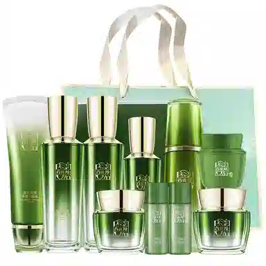 百雀羚 恒采新颜焕耀礼盒七件套装  补水保湿 紧致淡纹 水乳精华露面霜眼霜护肤套装