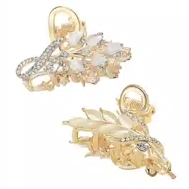 妖娆猫 新中式郁金香麦穗高端抓夹发卡 鲨鱼夹女后脑勺高级感 套装礼盒 实用礼盒装 发夹 女款