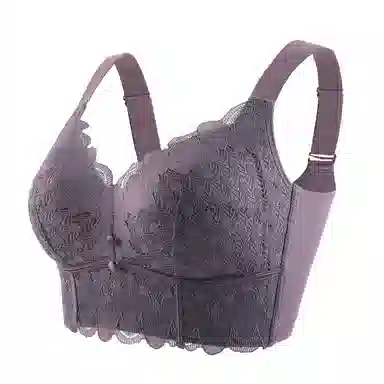 莫代尔 蕾丝聚拢收副乳轻薄温感内衣无痕防震收副乳防下垂调整型侧收平滑美背文胸 女款