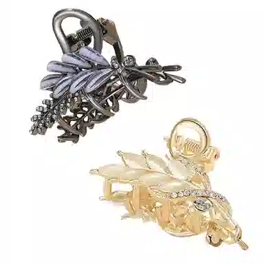 妖娆猫 新中式郁金香麦穗高端抓夹发卡 鲨鱼夹女后脑勺高级感 套装礼盒 实用礼盒装 发夹 女款